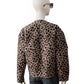 Leo-Print Jacke mit abknöpfbarem Schal-Kragen