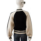 Schwarz/Cremefarbener College-Bomber