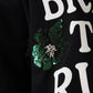 Schwarzes Sweatshirt mit Schriftzug "BREAK THE RULES"