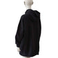 Schwarzes Sweat-Kleid mit Kapuze