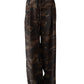 Camouflagefarbene, weite Seersucker-Pant