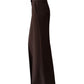 Dunkelbraune Hose mit Bundfalte