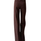 Dunkelbraune Hose mit Bundfalte