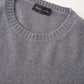 Blau/Braun, melierter Pullover aus superfeiner Merinowolle und Cashmere