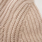 Sand-colored, chunky knit sweater made of wool and cashmere