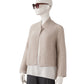 Taupefarbene, grob gestrickte Strickjacke aus Cashmere und Cotton