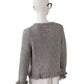 Graue Strickjacke mit Lurexfäden