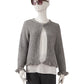 Graue Strickjacke mit Lurexfäden