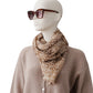 Braun/Sandfarbener, gemusterter Cashmere-Schal