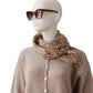 Braun/Sandfarbener, gemusterter Cashmere-Schal