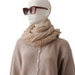 Creme/Sandfarbener, gemusterter Cashmere-Schal