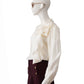 Cremefarbene Bluse mit Rüschen
