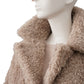 Taupefarbener Fake-Fur Mantel