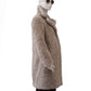 Taupefarbener Fake-Fur Mantel