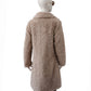 Taupefarbener Fake-Fur Mantel