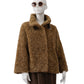 Beige/Braune Fake-Fur Jacke