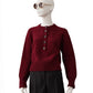 Bordeauxfarbener Pullover mit Knopfleiste