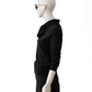 Schwarzer Cashmere-Pullover mit Schleife