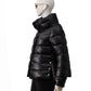 Schwarze Daunenjacke