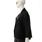 Schwarze Strickhülle aus Wolle und Cashmere
