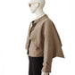 Sandfarbene Jacke mit Schluppe