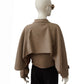Sandfarbene Jacke mit Schluppe