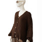 Dunkelbraune Oversize-Strickjacke