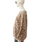 Sandfarbenes Leo-Print Sweatshirt