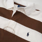 Braun/Cremefarbenes Rugbyshirt