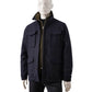 Dunkelblaue Jacke mit olivefarbener, herausnehmbarer Innenjacke