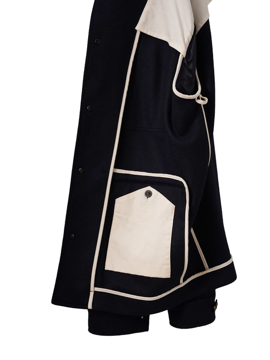 Dunkelblaue Jacke mit olivfarbener, herausnehmbarer Innenjacke von Valstar – Ansicht 5