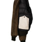 Schlammfarbene Velour-Lederjacke mit Shearling-Kragen