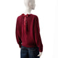 Bordeauxfarbener Pullover mit Schleife