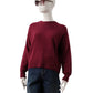 Bordeauxfarbener Pullover mit Schleife