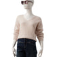 Nudefarbener V-Neck
