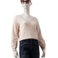 Nudefarbener V-Neck