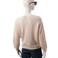 Nudefarbener V-Neck