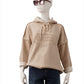Sandfarbener Hoody