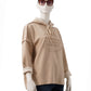 Sandfarbener Hoody