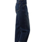 Dunkelblaue boyfriend Jeans mit verkürzter Länge "Stover-X"