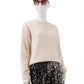 Cremefarbener Pullover mit Schleife