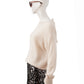 Cremefarbener Pullover mit Schleife
