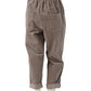 Taupefarbene Baby-Cord Hose mit Gürtel