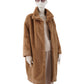 Camelfarbener Fake-Fur Mantel