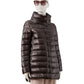 Dunkelbraune Daunenjacke