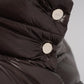 Dunkelbraune Daunenjacke