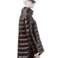 Dunkelbraune Daunenjacke