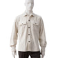 Cremefarbenes Cord-Overshirt