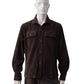 Dunkelbraunes Cord-Overshirt