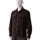 Dunkelbraunes Cord-Overshirt